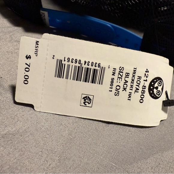 Black and Blue Graphic Trucker Hat - Picture 3 of 5